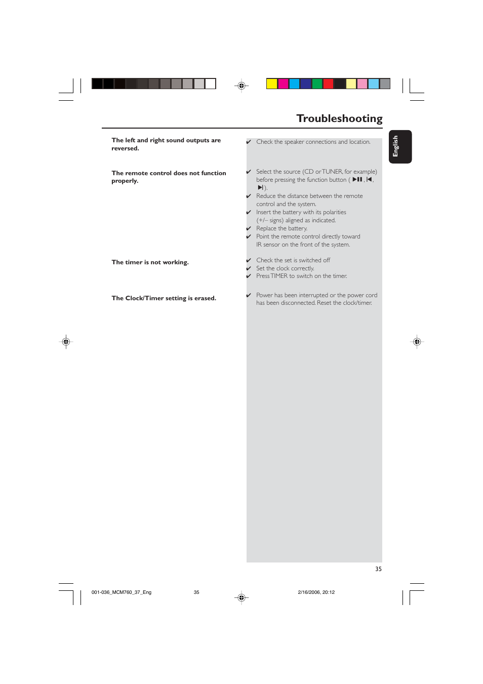Troubleshooting | Philips MCM760-37B User Manual | Page 35 / 36