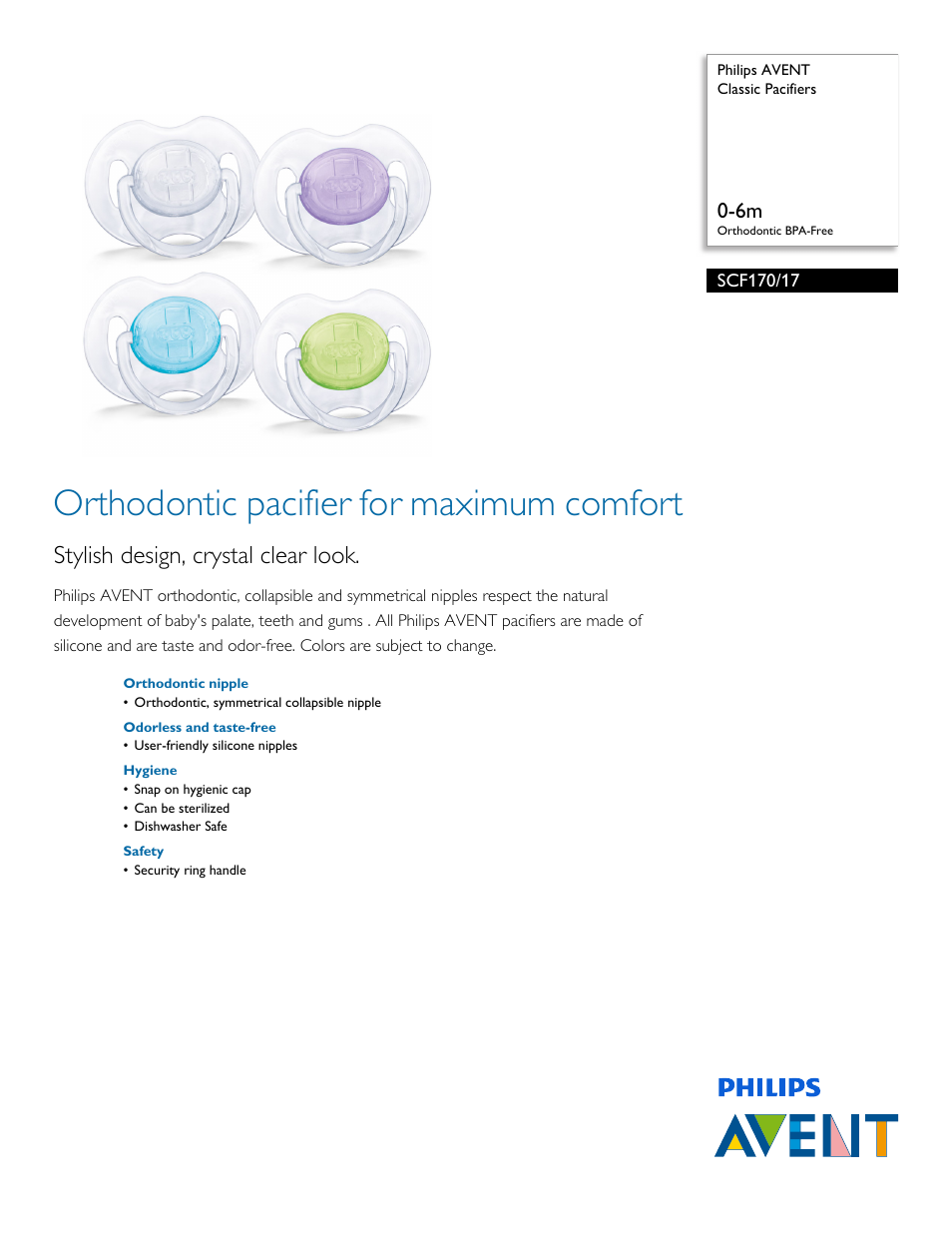 Philips SCF170-17 User Manual | 2 pages