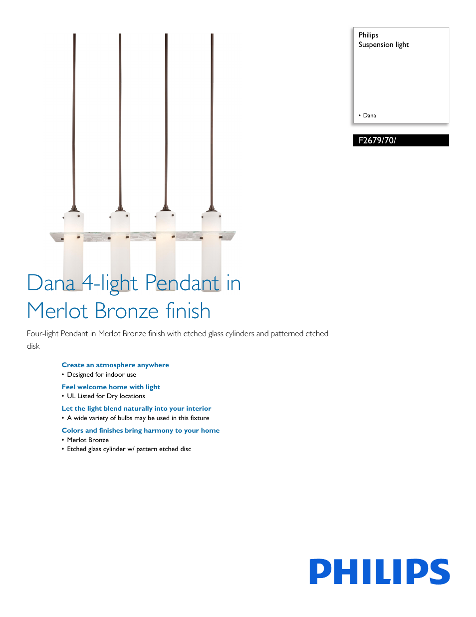 Philips F267970 User Manual | 2 pages