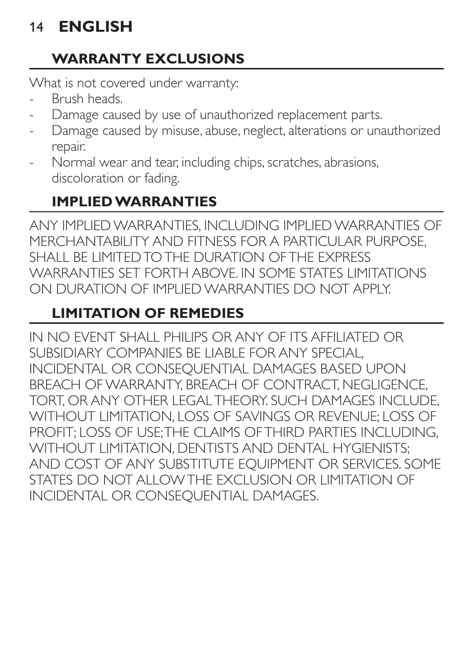 Philips HX6211-04 User Manual | Page 14 / 40