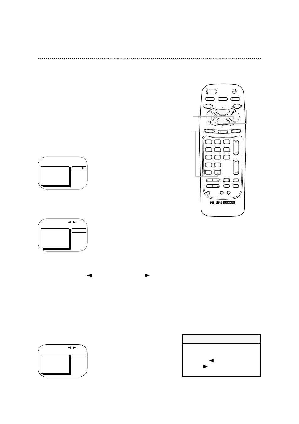 54 closed caption, Helpful hint, Press the combi button, then press the menu button | Example: caption1 menu screen | Philips CCA134AT User Manual | Page 54 / 68