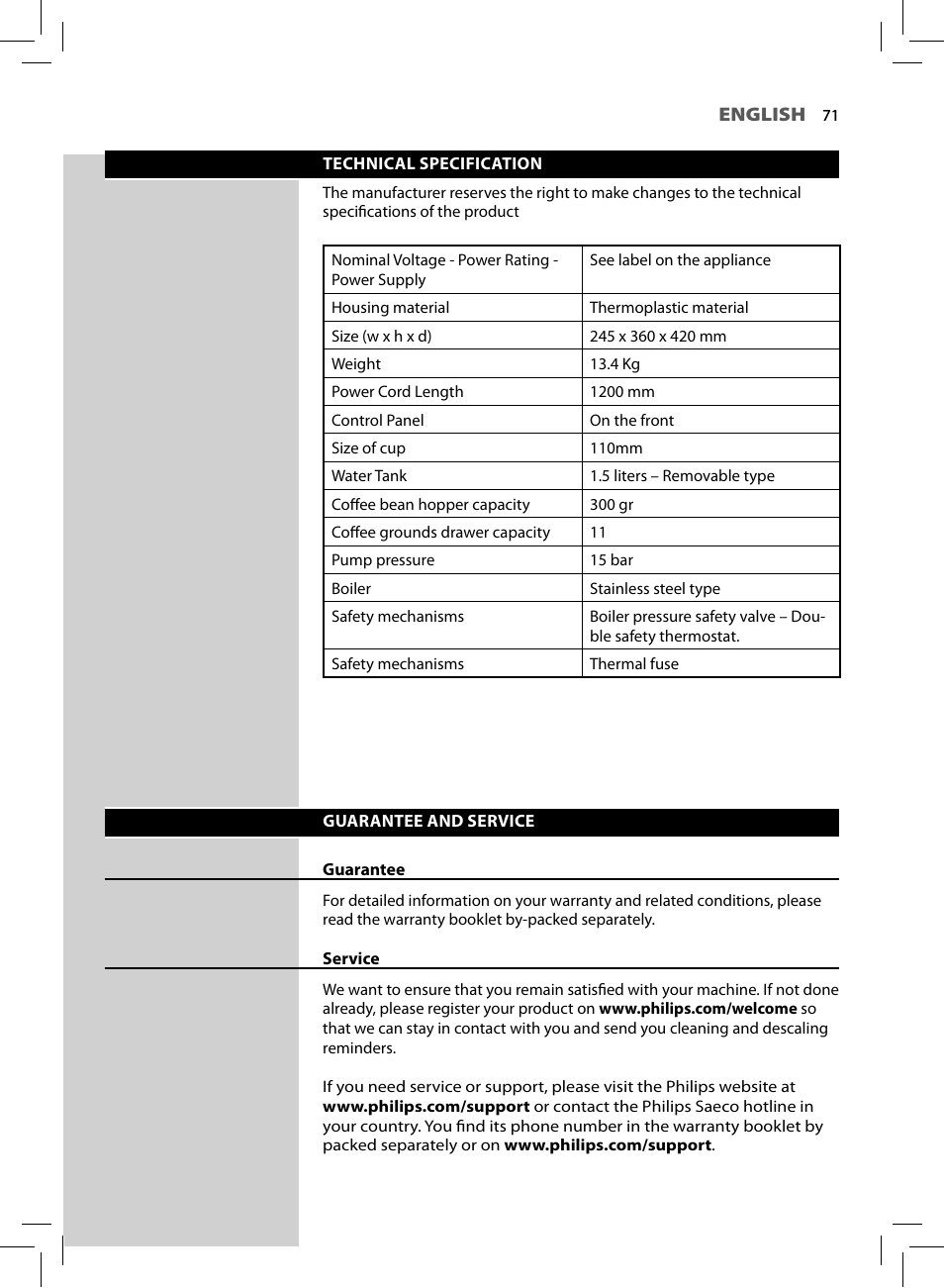 Philips HD8856-47 User Manual | Page 73 / 76