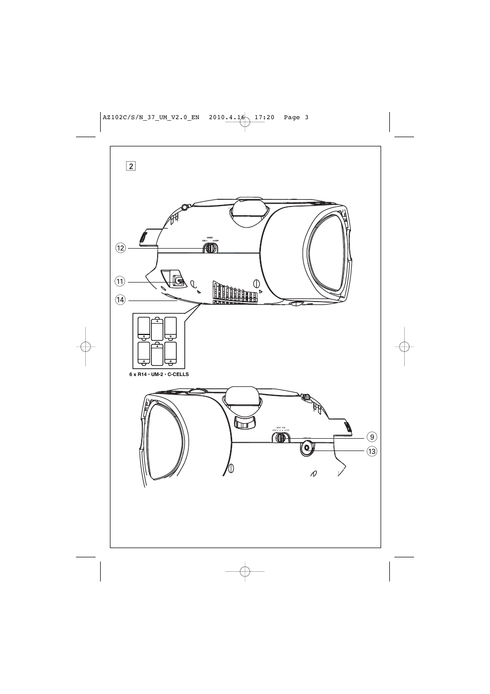 Philips AZ102C-37 User Manual | Page 3 / 17