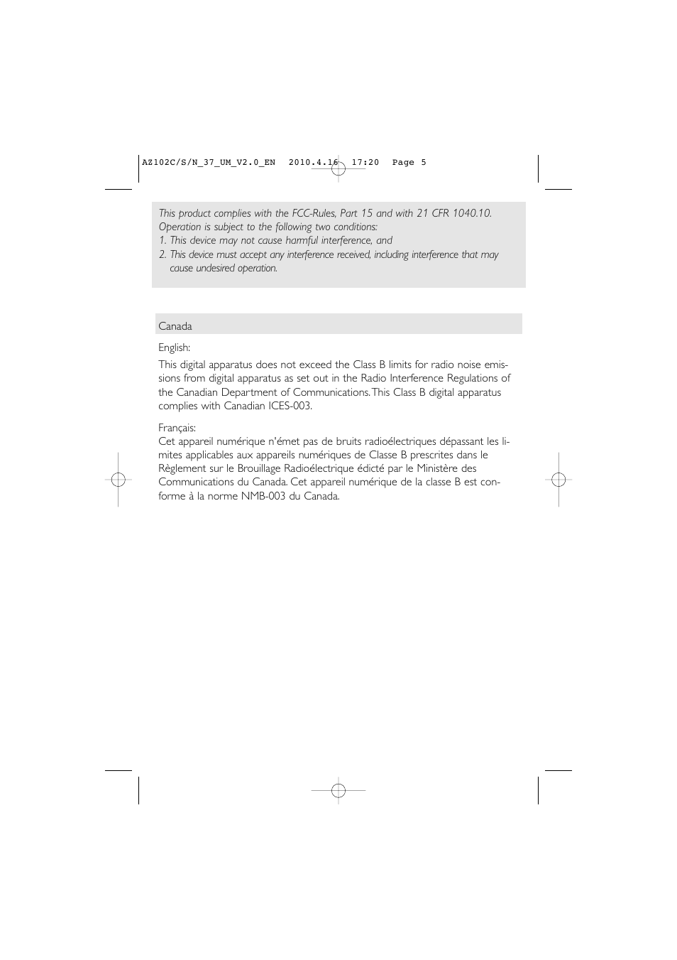 Philips AZ102C-37 User Manual | Page 5 / 17