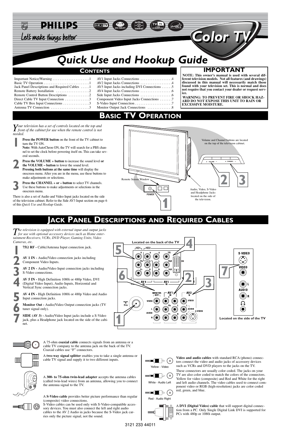 Philips 34PW862H User Manual | 8 pages