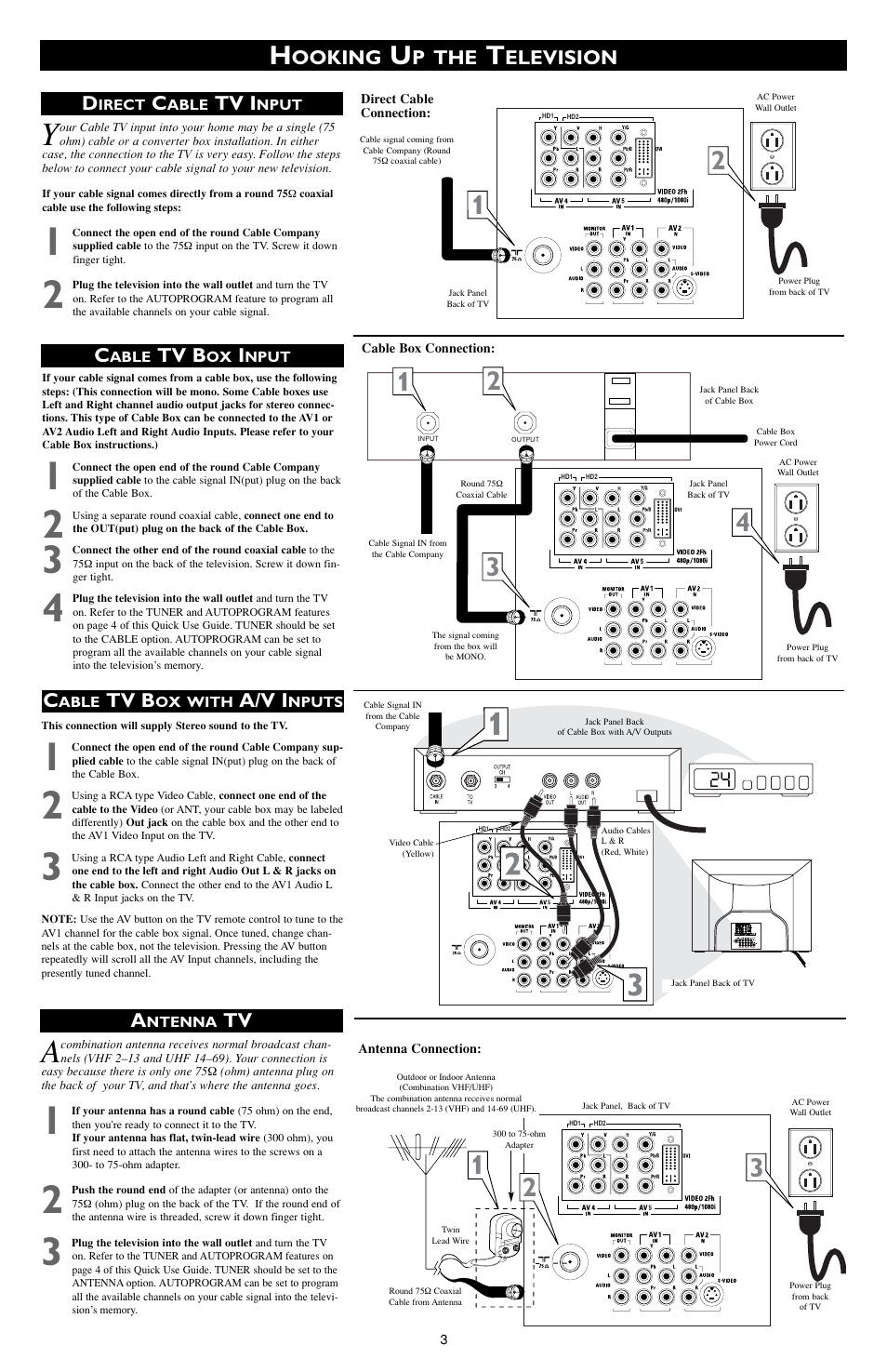 Ooking, P the, Elevision | Tv i, Tv b, A/v i | Philips 34PW862H User Manual | Page 3 / 8