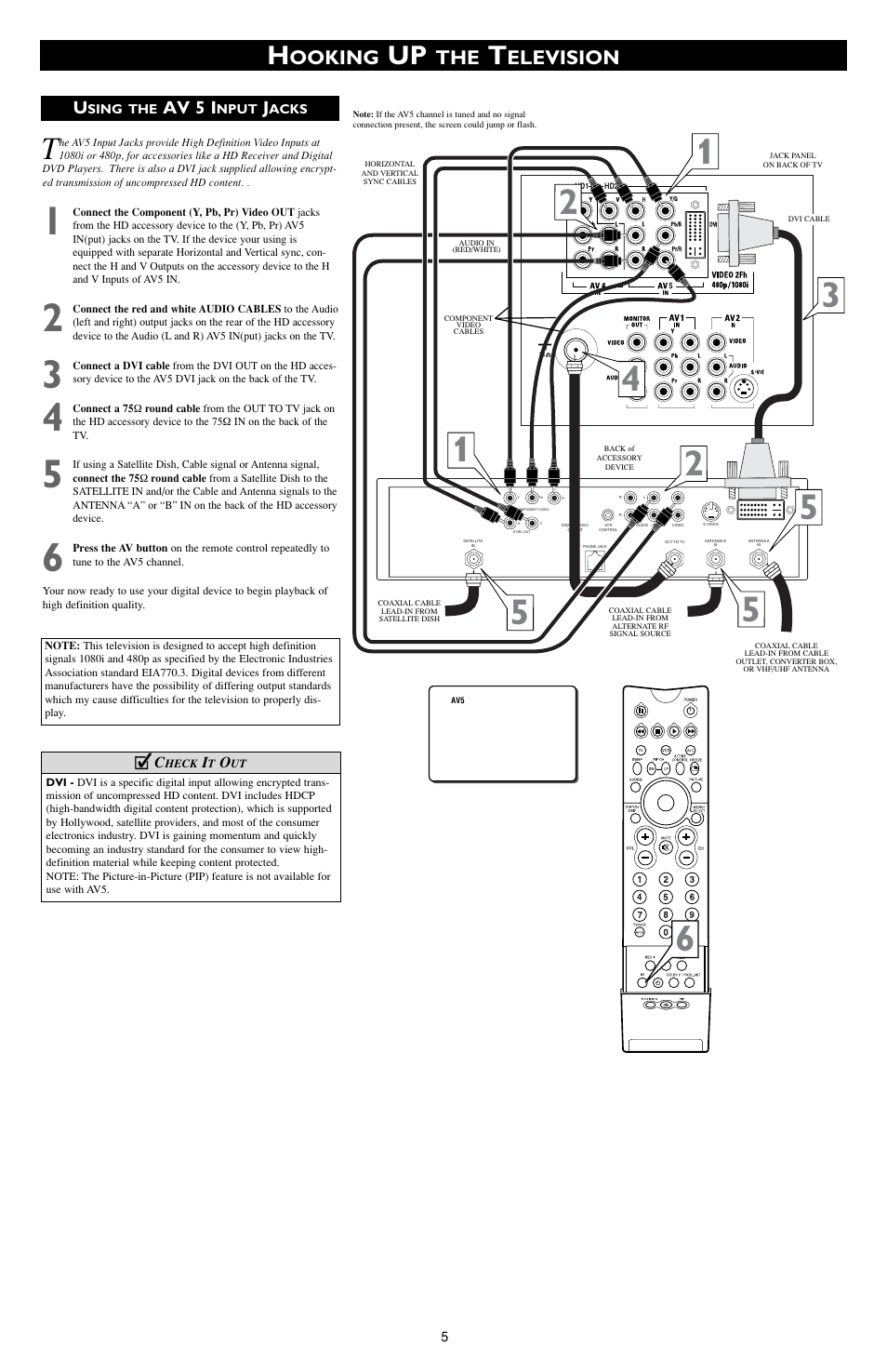 Ooking, Elevision, Av 5 i | Philips 34PW862H User Manual | Page 5 / 8