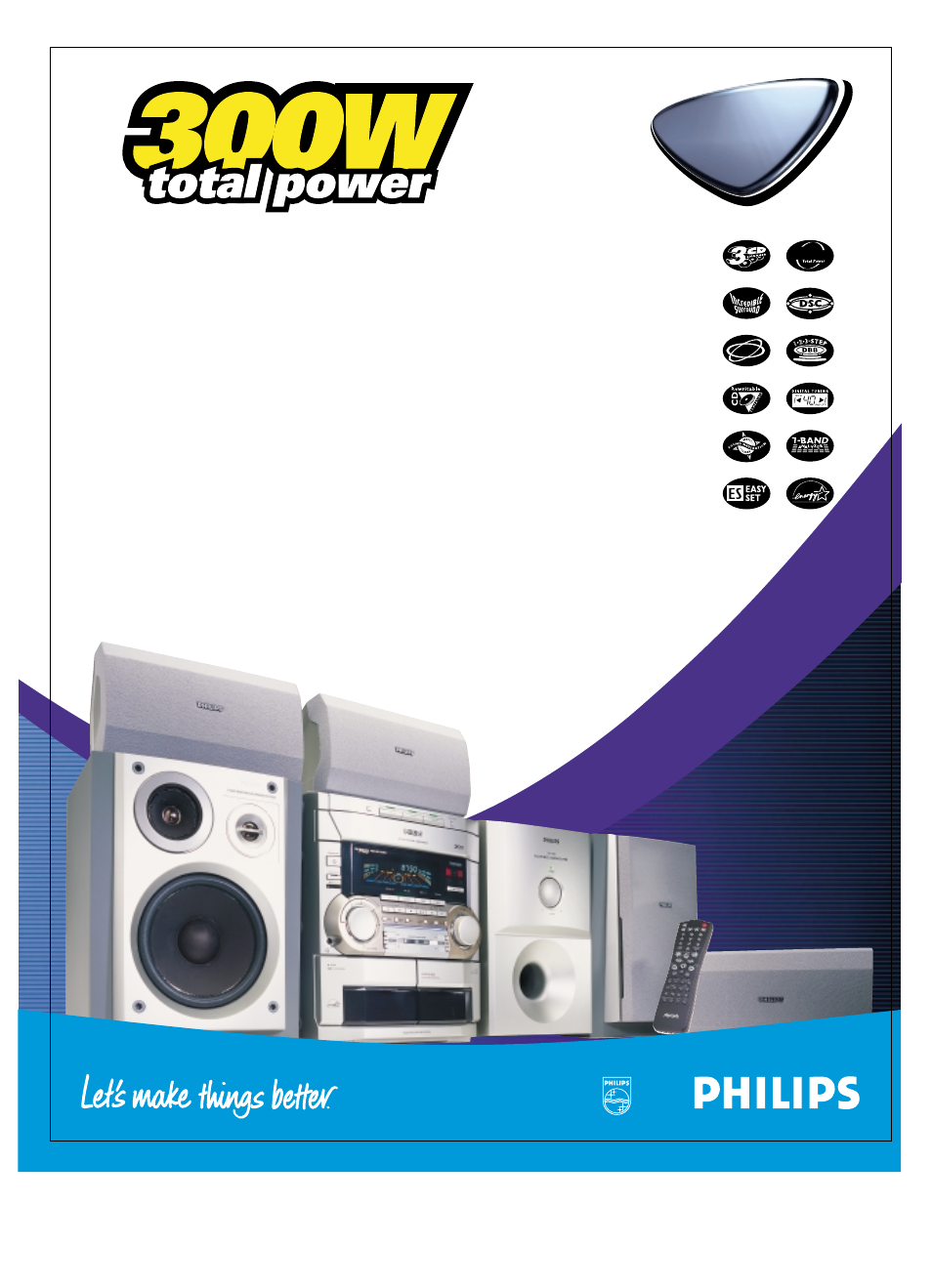 Philips Mini Hi-Fi System + 3 CD Changer + Dolby User Manual | 2 pages