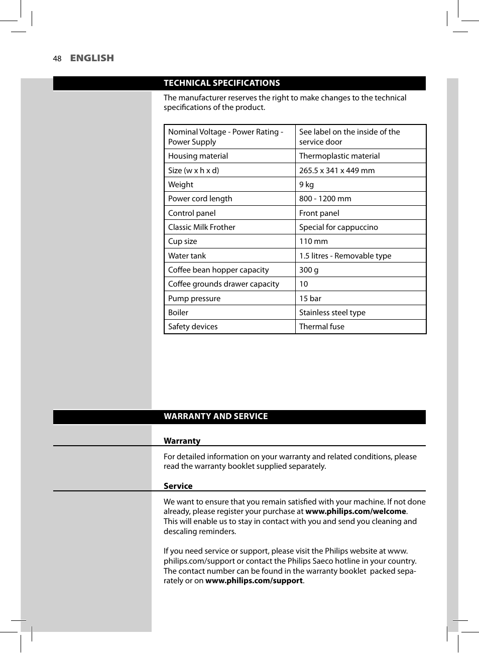 Philips HD8751-47 User Manual | Page 50 / 56