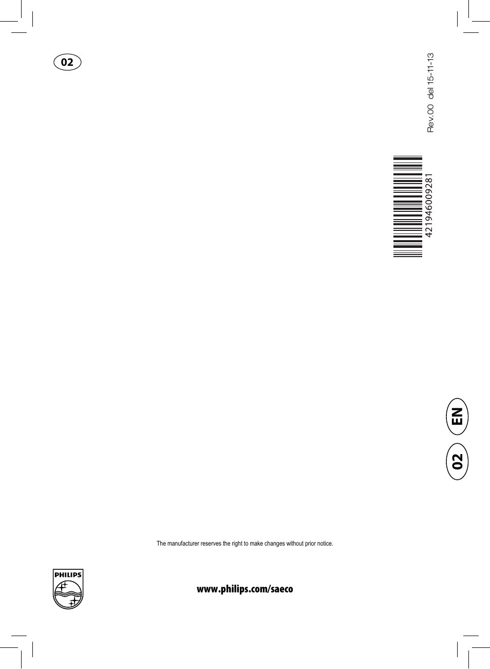 En 02 | Philips HD8751-47 User Manual | Page 56 / 56