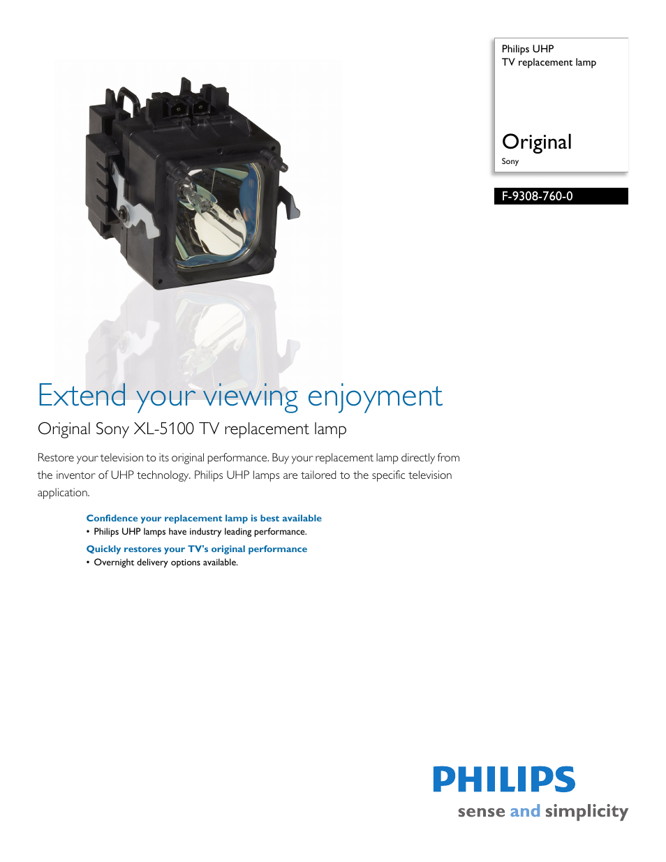 Philips F-9308-760-0 User Manual | 2 pages