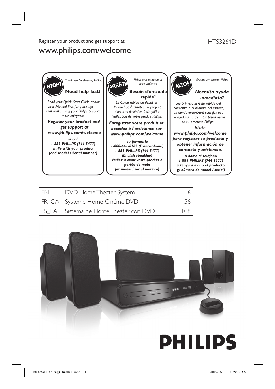 Philips HTS3264D-37B User Manual | 55 pages