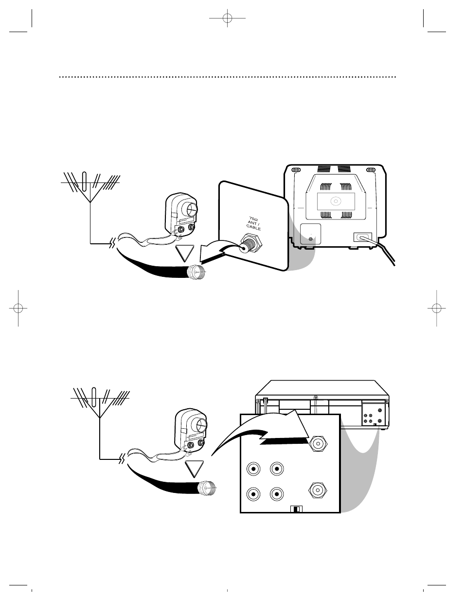 Disconnect the antenna or cable from your tv | Philips SVZ142AT99 User Manual | Page 6 / 48