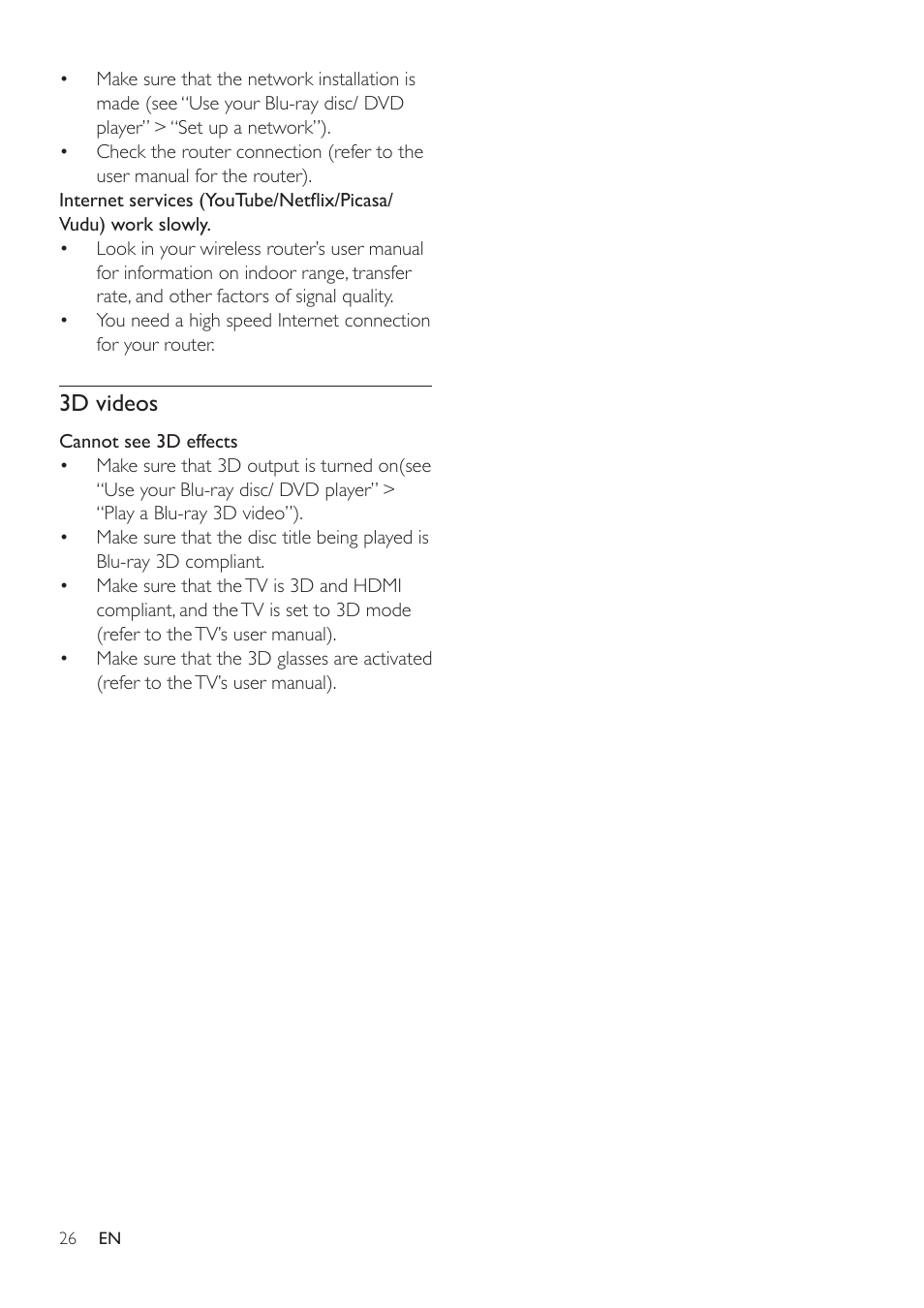 Trademarks, 3d videos | Philips BDP2185-F7 User Manual | Page 26 / 32