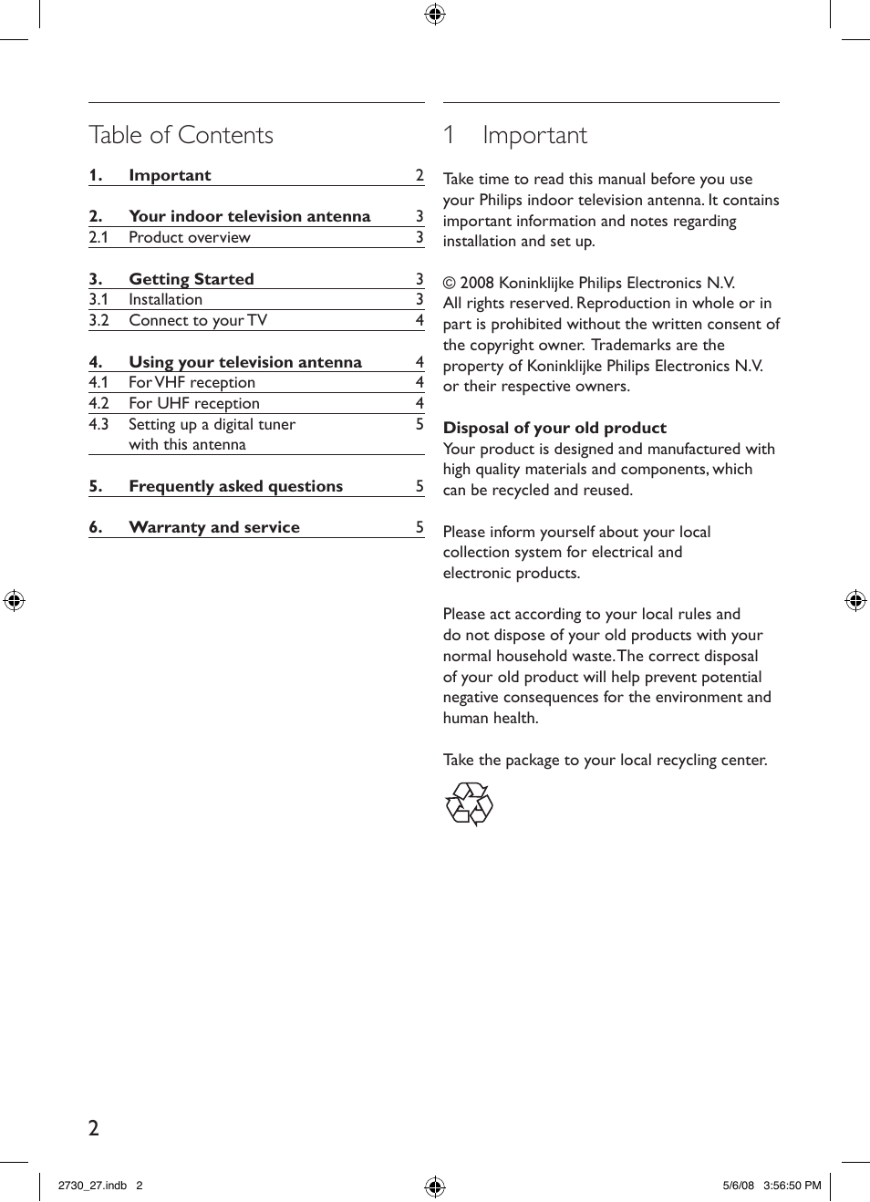 Philips SDV2730-27 User Manual | Page 2 / 16