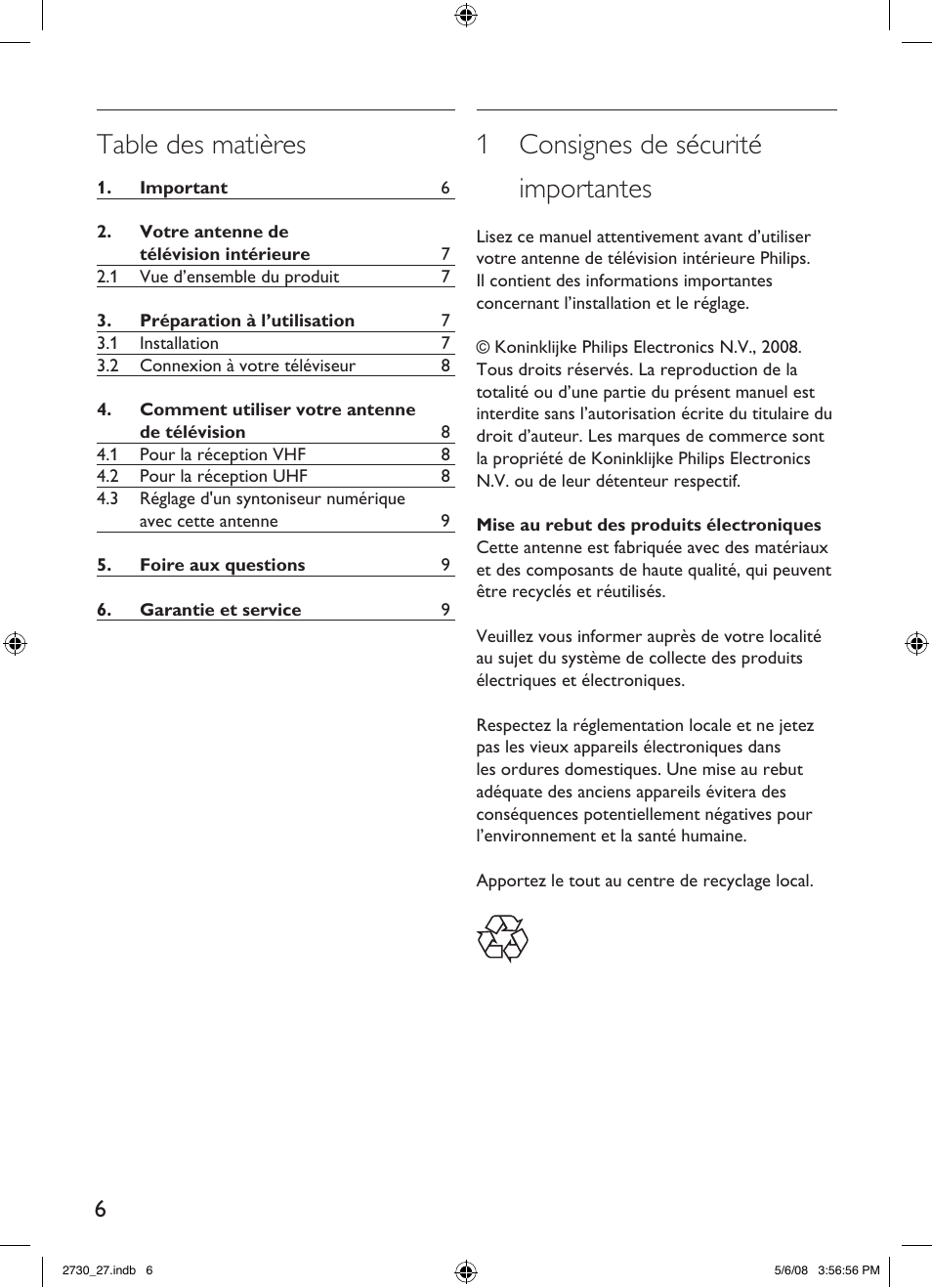 Philips SDV2730-27 User Manual | Page 6 / 16