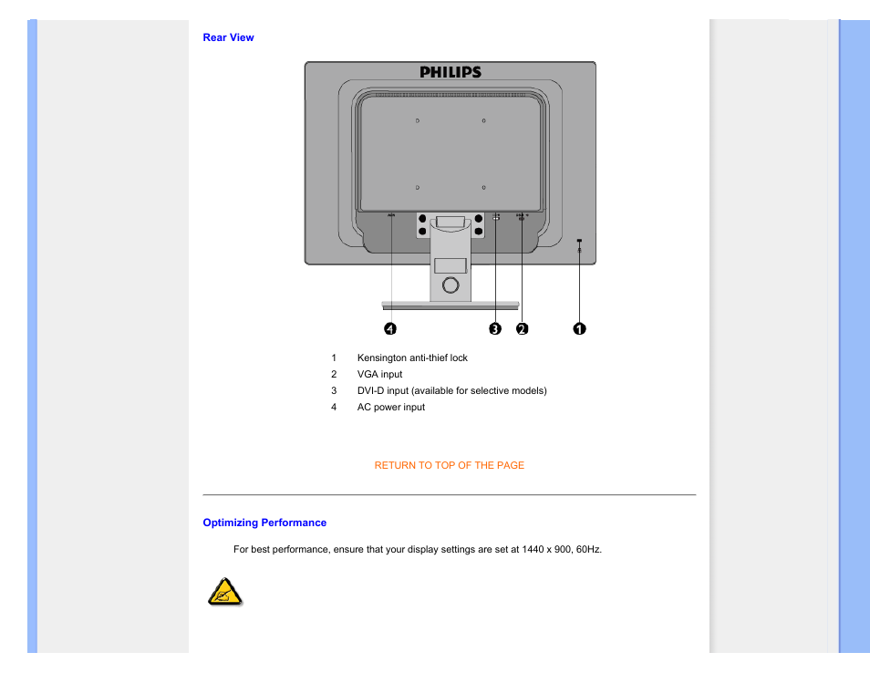 Optimizing performance | Philips 190SW9FB-27 User Manual | Page 60 / 110