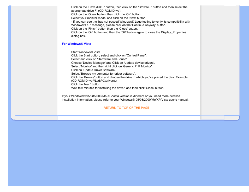 Philips 190SW9FB-27 User Manual | Page 71 / 110