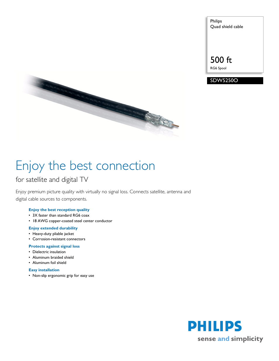 Philips SDW5250O-17 User Manual | 2 pages