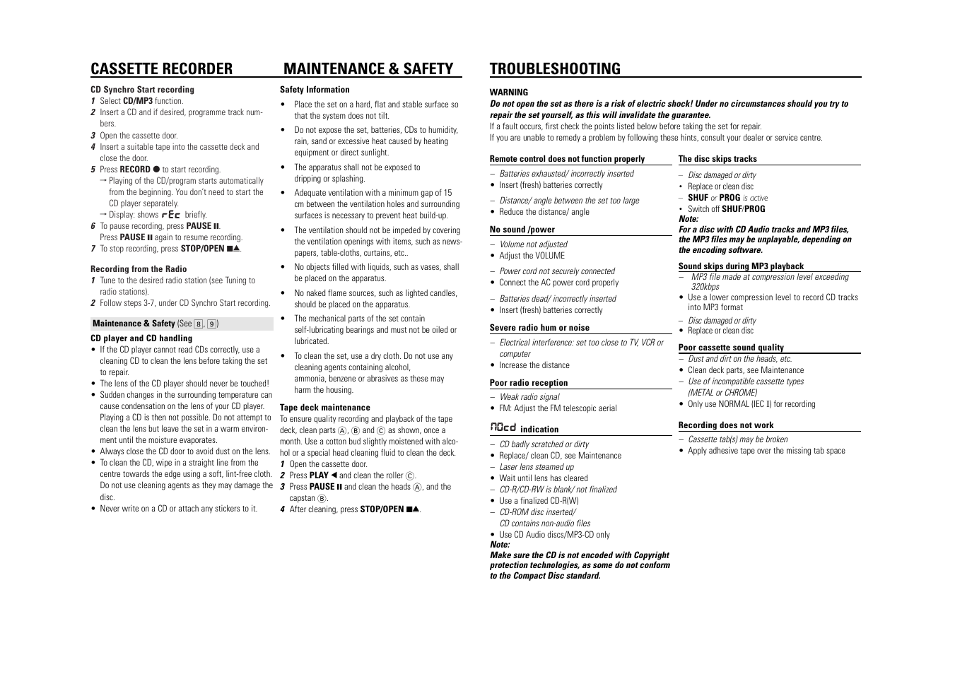 Philips AZ1316-37 User Manual | Page 6 / 7