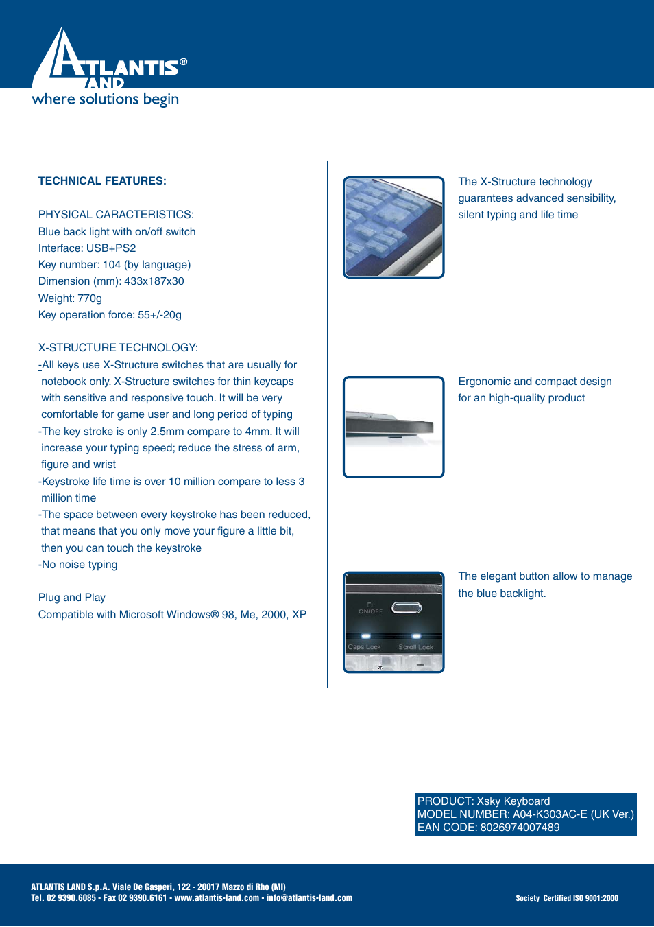 Atlantis Land A04-K303AC User Manual | Page 2 / 2