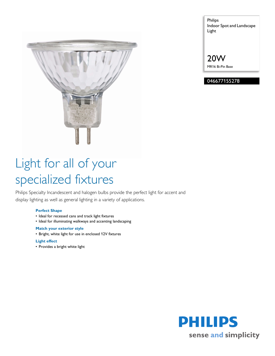 Philips 046677155278 User Manual | 2 pages