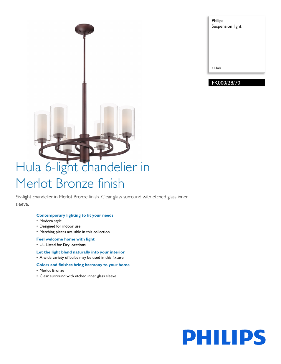 Philips FK0002870 User Manual | 2 pages
