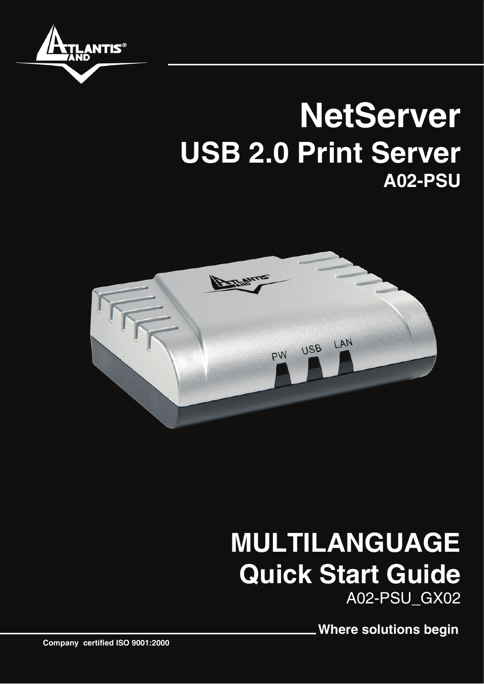 Atlantis Land NETSERVER A02-PSU_GX02 User Manual | 36 pages