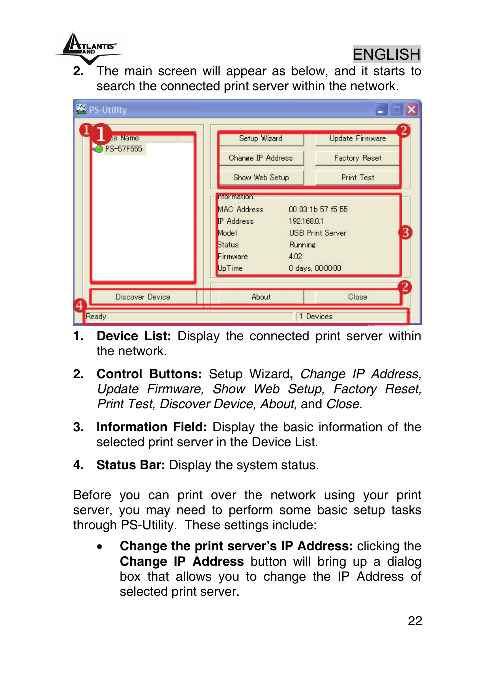 English | Atlantis Land NETSERVER A02-PSU_GX02 User Manual | Page 21 / 36