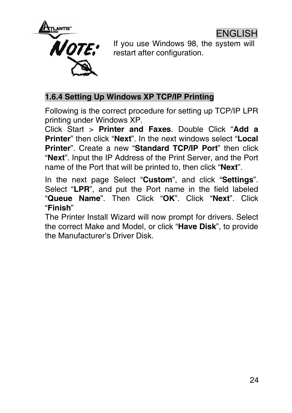 English | Atlantis Land NETSERVER A02-PSU_GX02 User Manual | Page 23 / 36