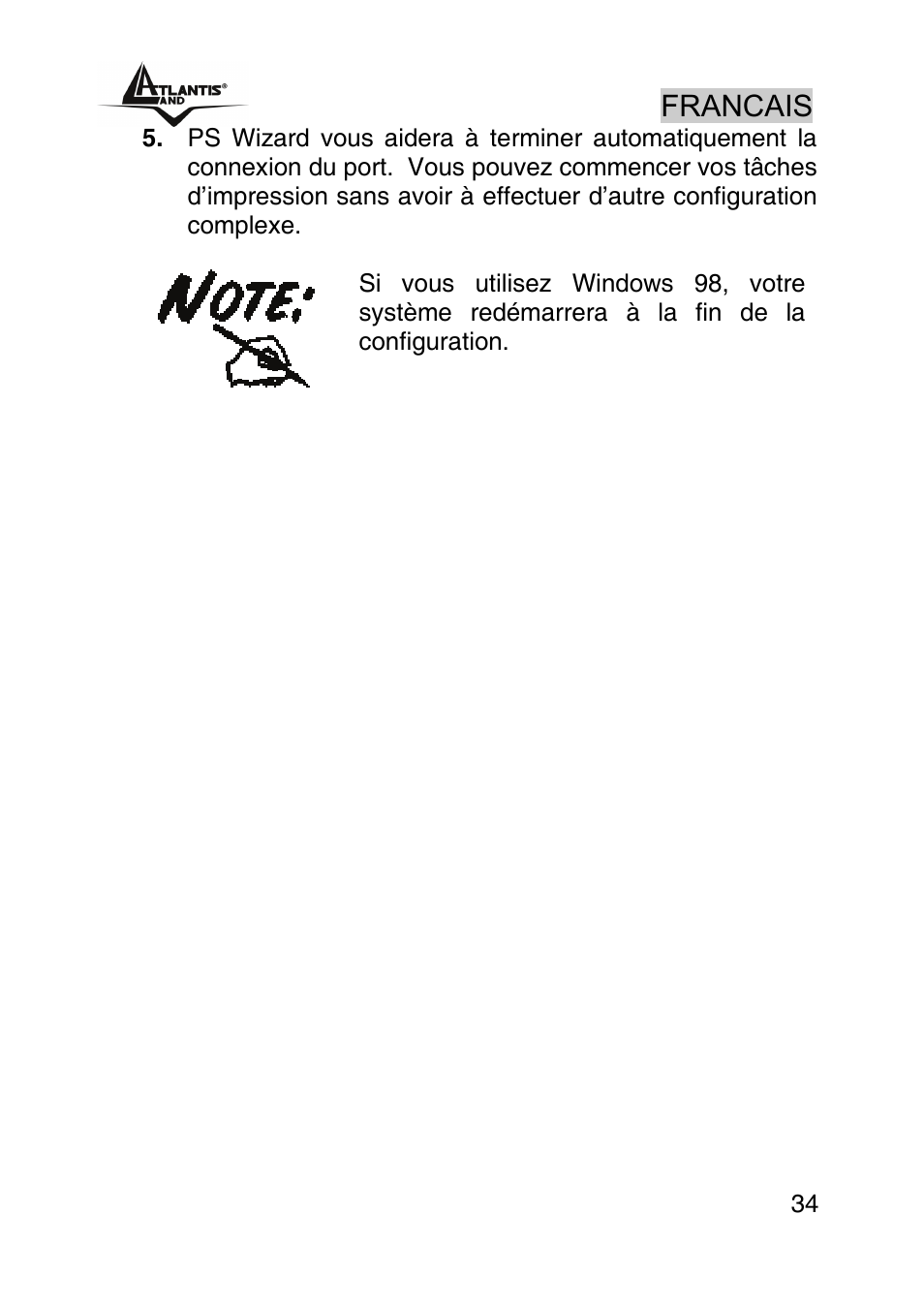 Francais | Atlantis Land NETSERVER A02-PSU_GX02 User Manual | Page 33 / 36