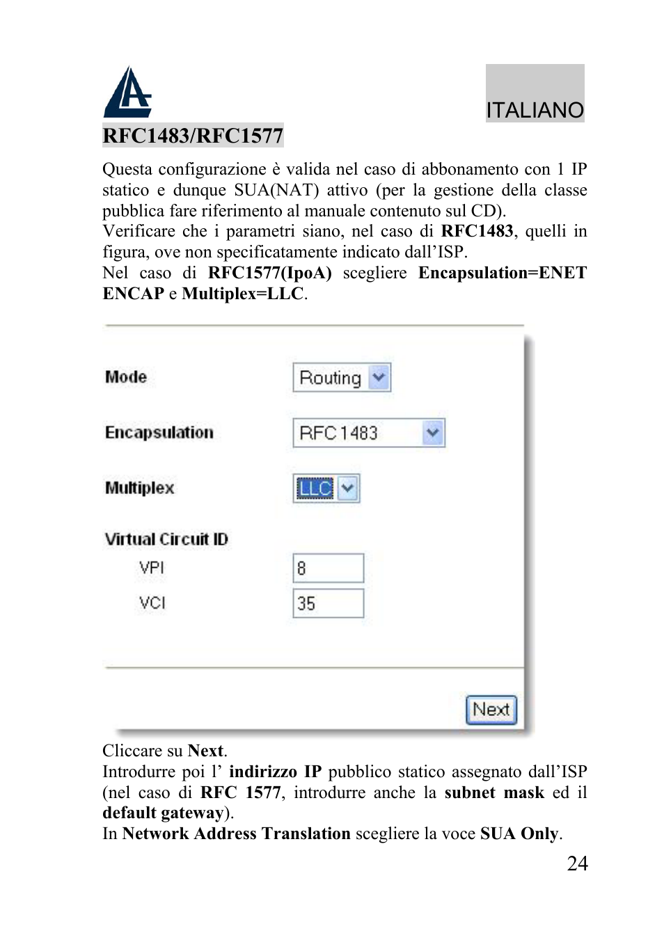 Italiano | Atlantis Land A02-WRA2-11B User Manual | Page 24 / 121