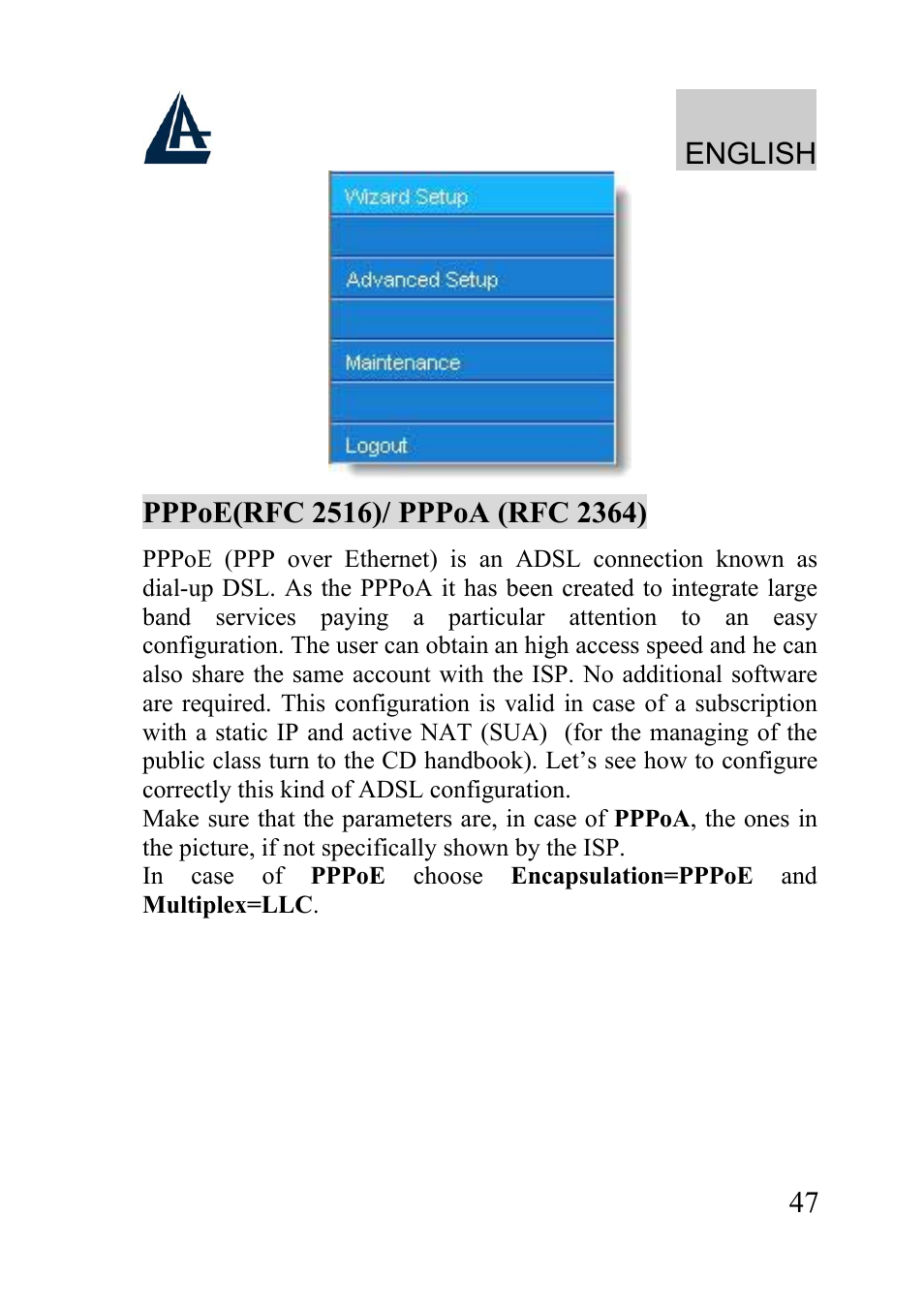 English | Atlantis Land A02-WRA2-11B User Manual | Page 47 / 121