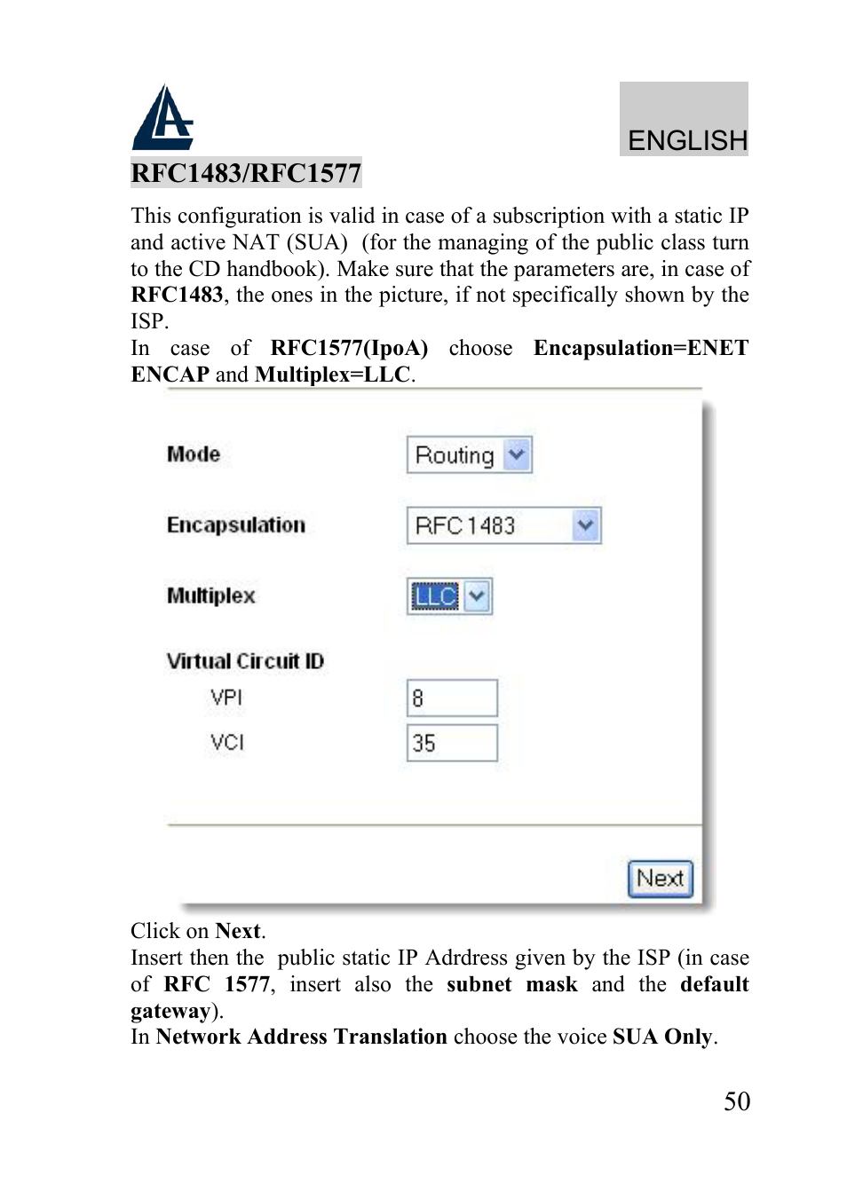 English | Atlantis Land A02-WRA2-11B User Manual | Page 50 / 121