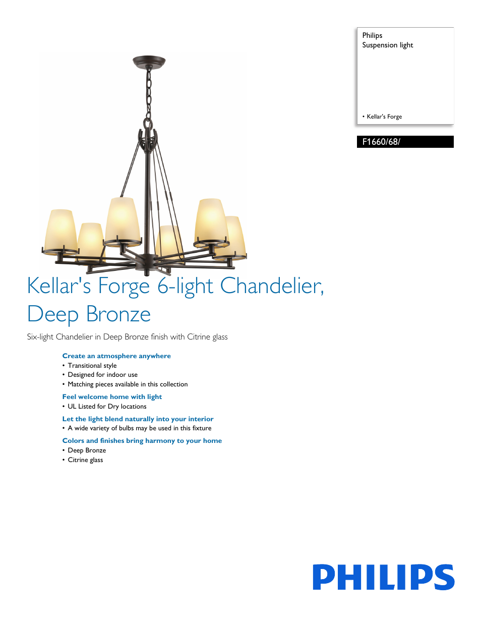 Philips F166068 User Manual | 2 pages