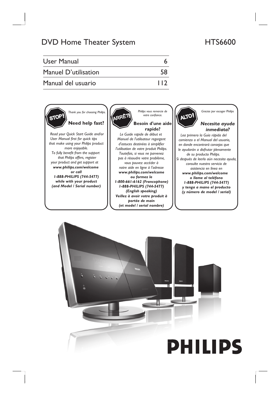 Philips HTS6600-37 User Manual | 57 pages