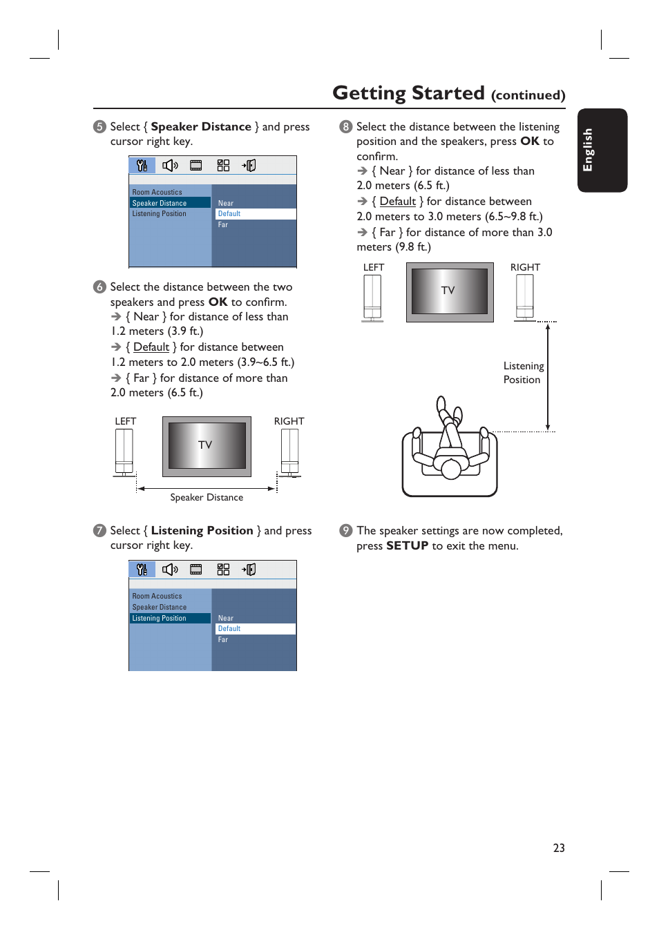 Getting started | Philips HTS6600-37 User Manual | Page 23 / 57