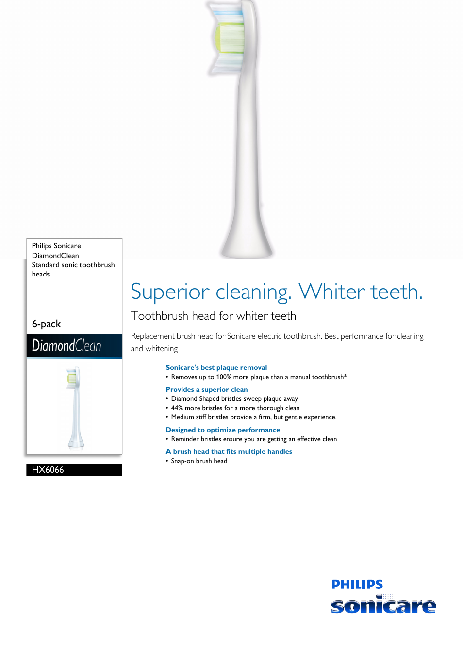 Philips HX6066-70 User Manual | 2 pages