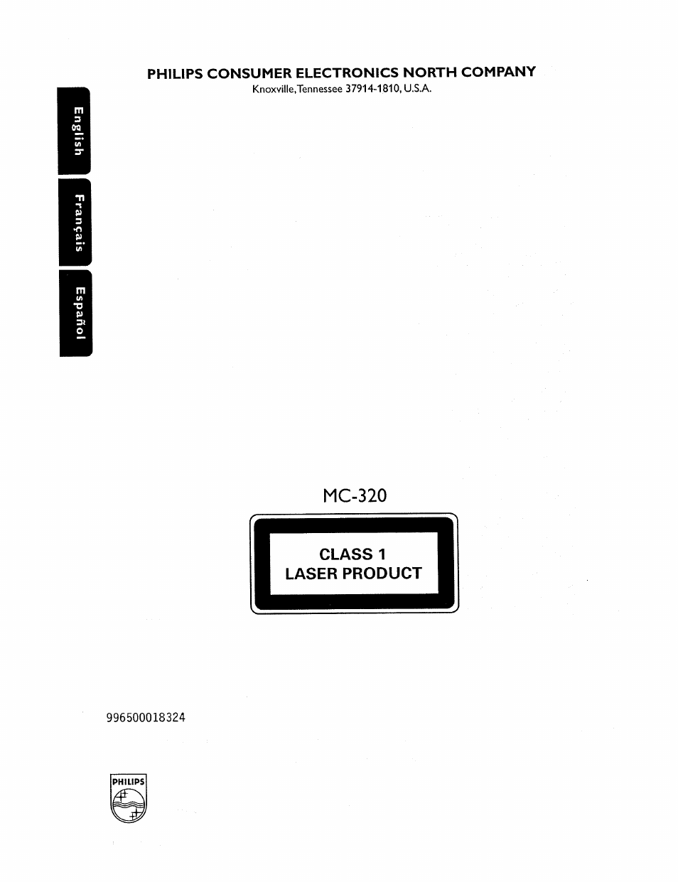 Mc-320 | Philips MC-320-37 User Manual | Page 24 / 24