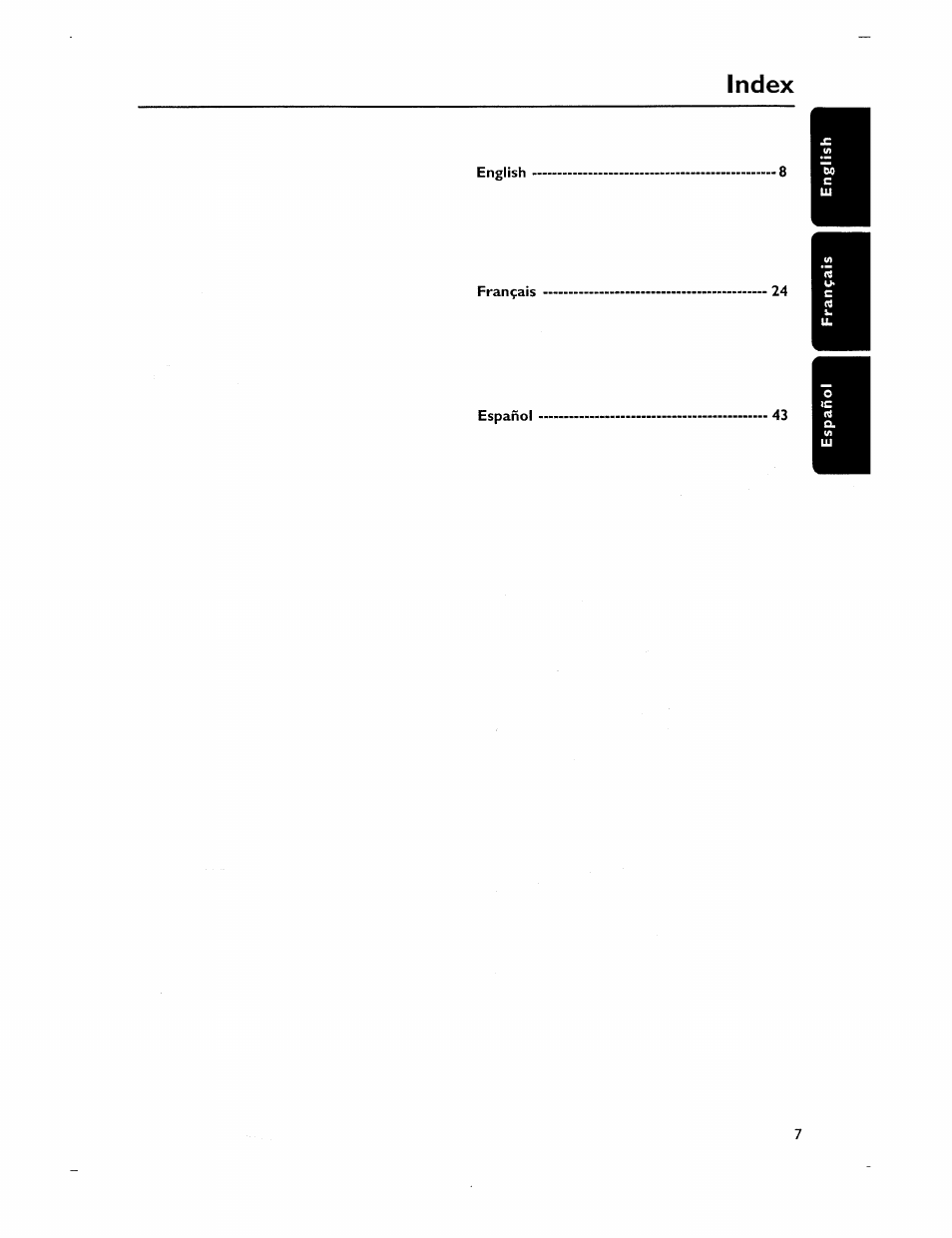 Index | Philips MC-320-37 User Manual | Page 7 / 24