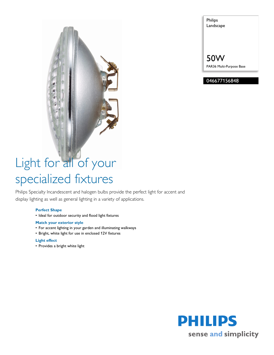 Philips 046677156848 User Manual | 2 pages