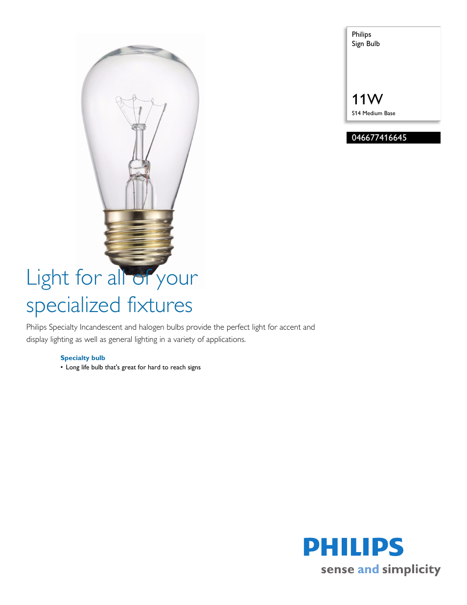 Philips 046677416645 User Manual | 2 pages