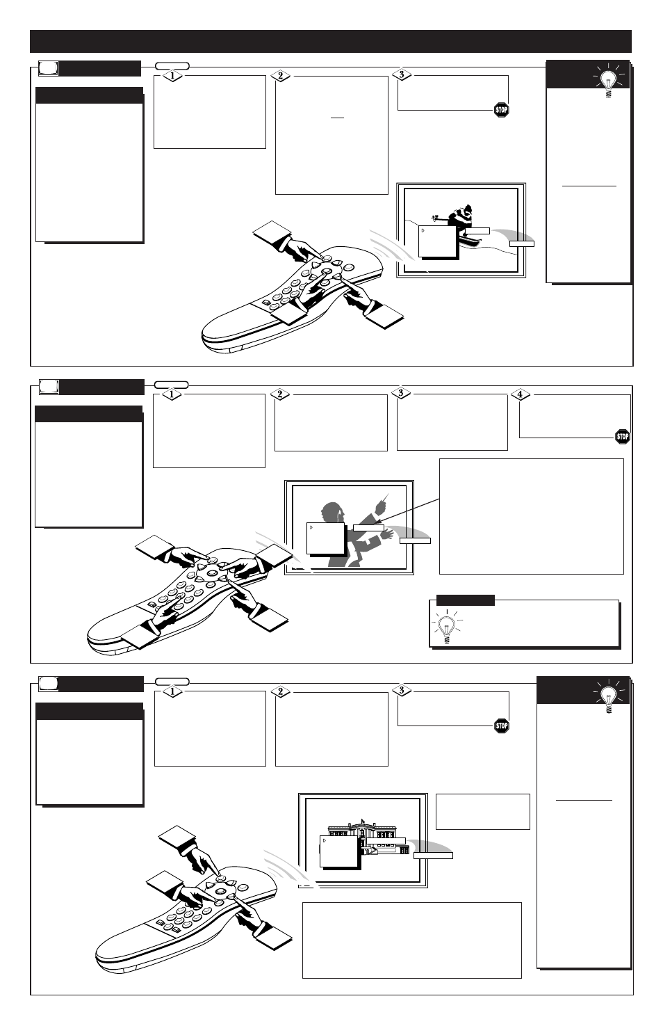 Menu c, Creen, Ontrols | Continued, Able, Hannel | Philips TS2554C User Manual | Page 4 / 8