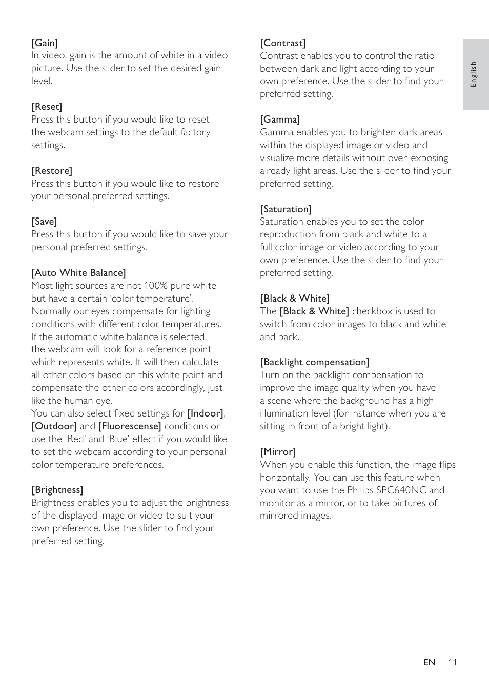 Philips SPC640NC-00 User Manual | Page 12 / 22