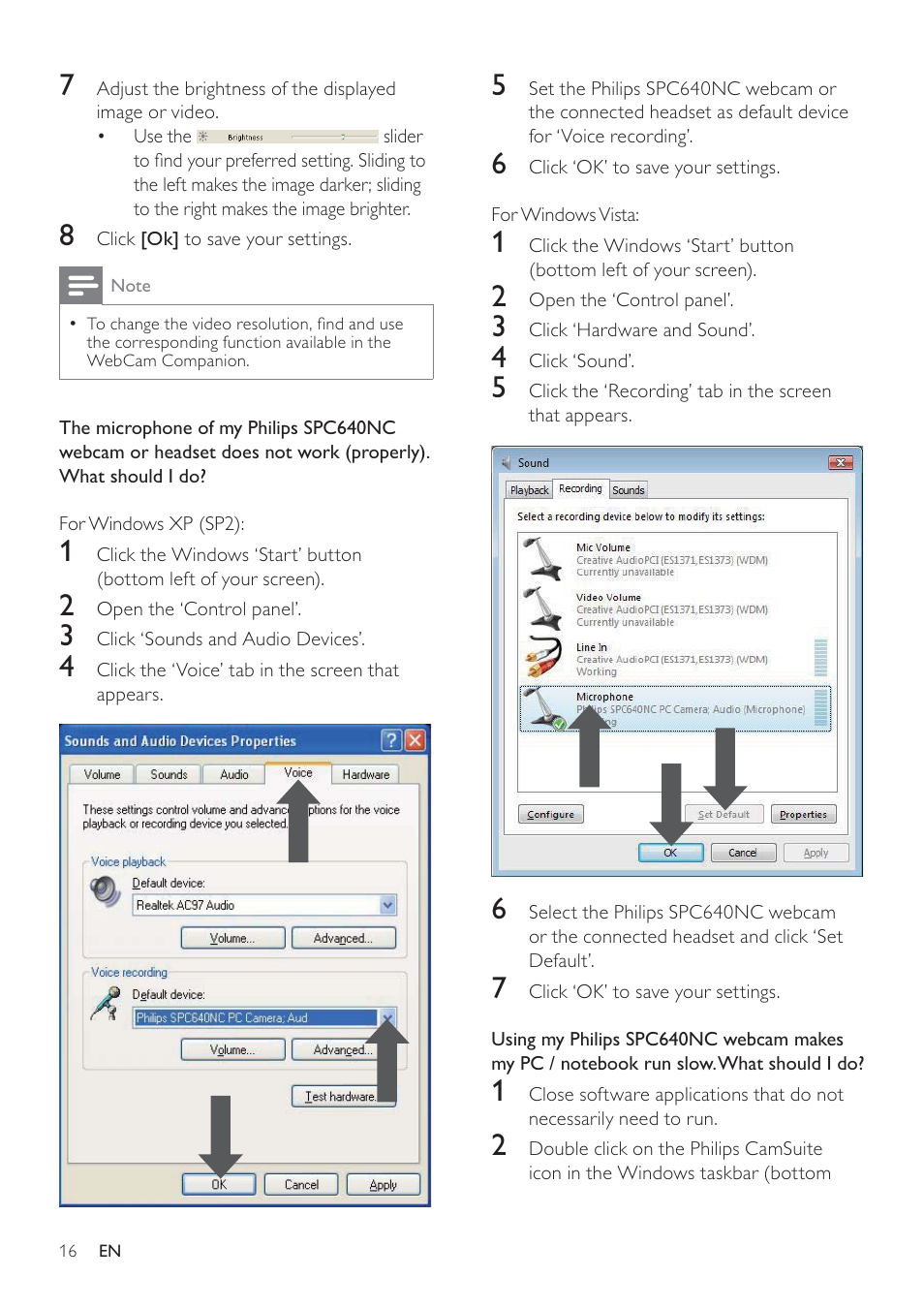 Philips SPC640NC-00 User Manual | Page 17 / 22