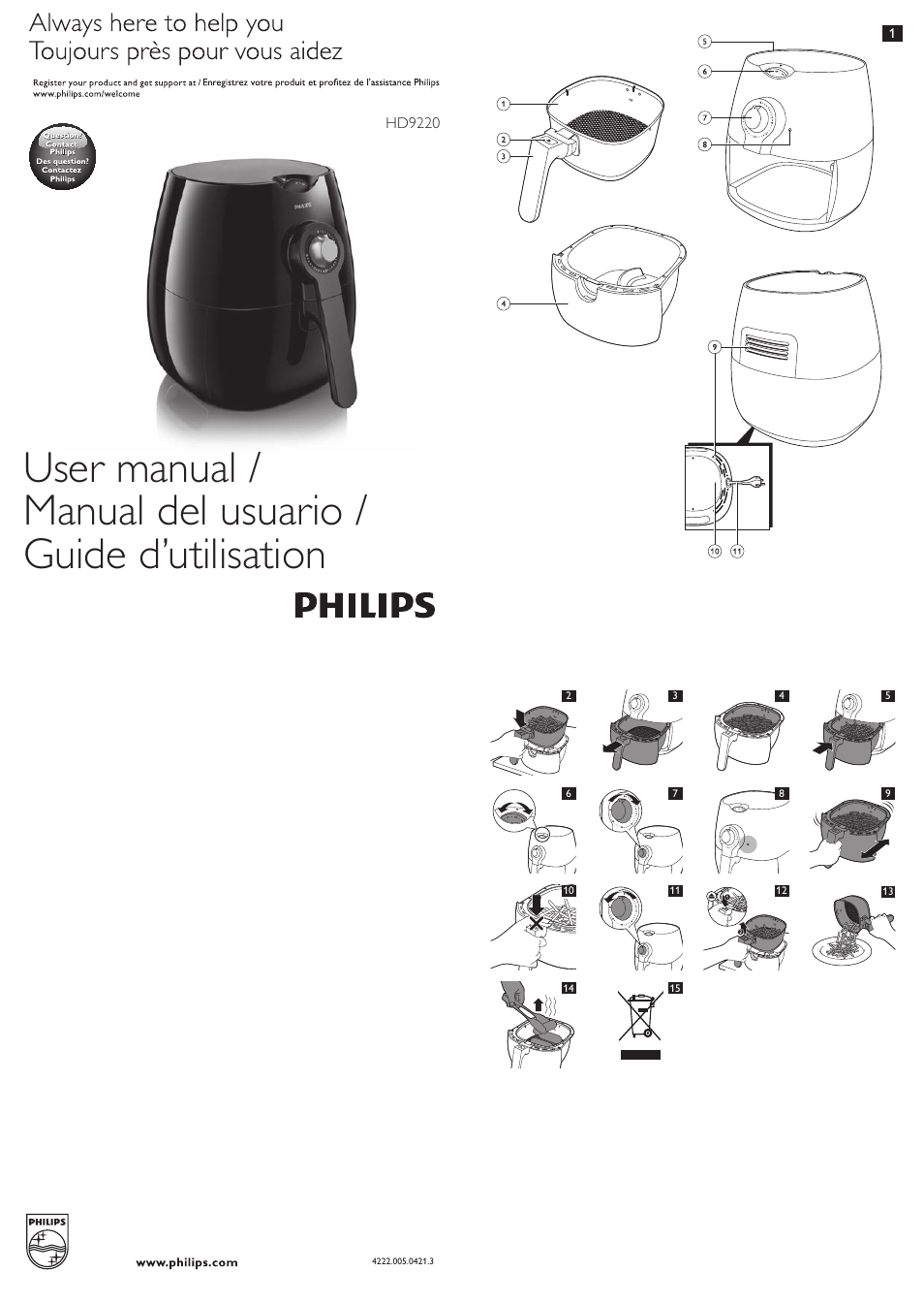 Philips HD9220-26 User Manual | 11 pages