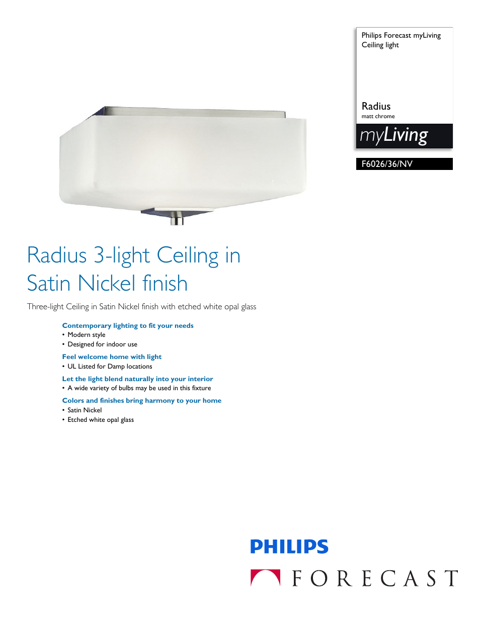 Philips F602636NV User Manual | 2 pages