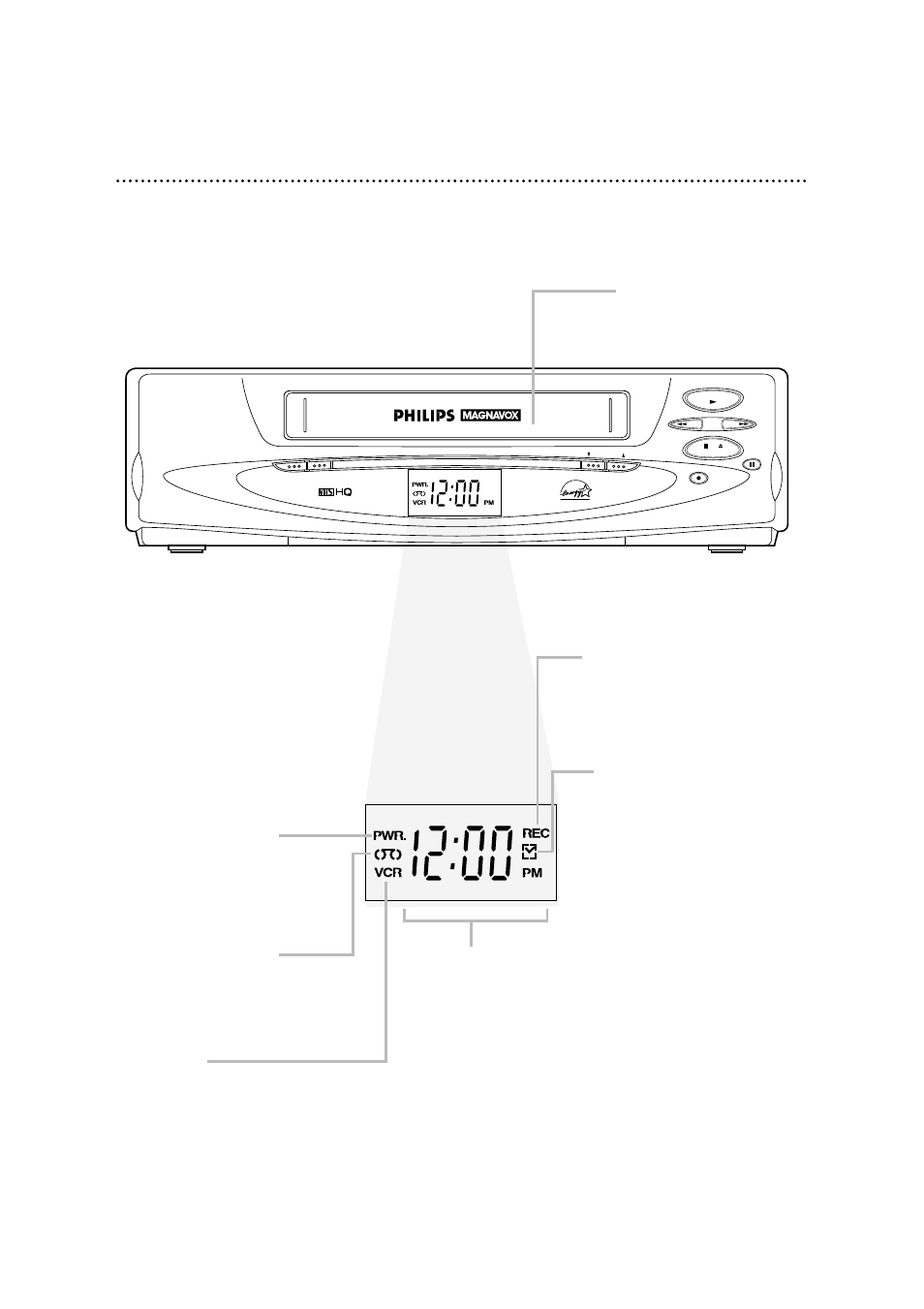 Vcr display panel 21 | Philips VRA211AT User Manual | Page 21 / 44