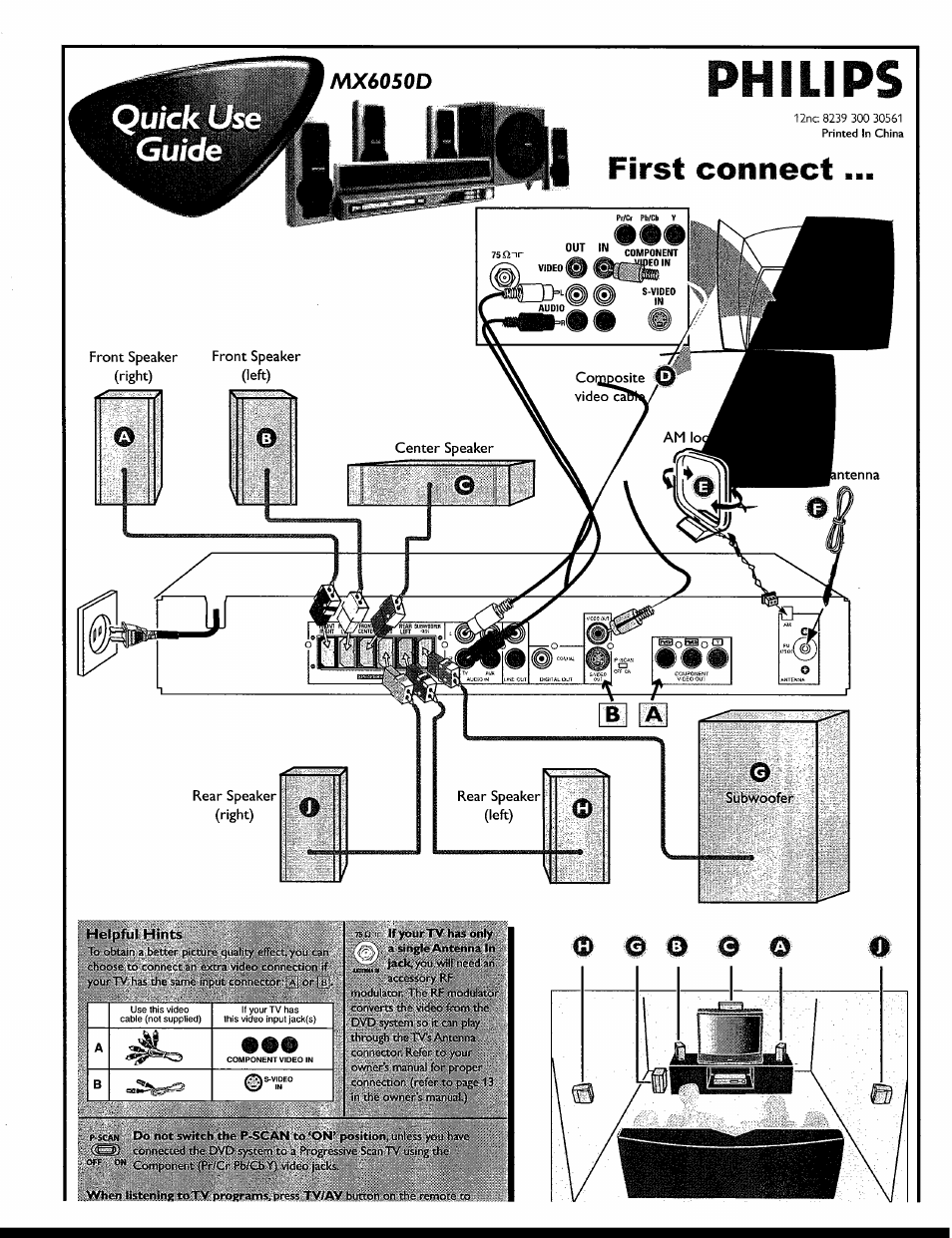 First connect, Philips, 3 @ о | Philips MX6050D-17 User Manual | Page 12 / 53