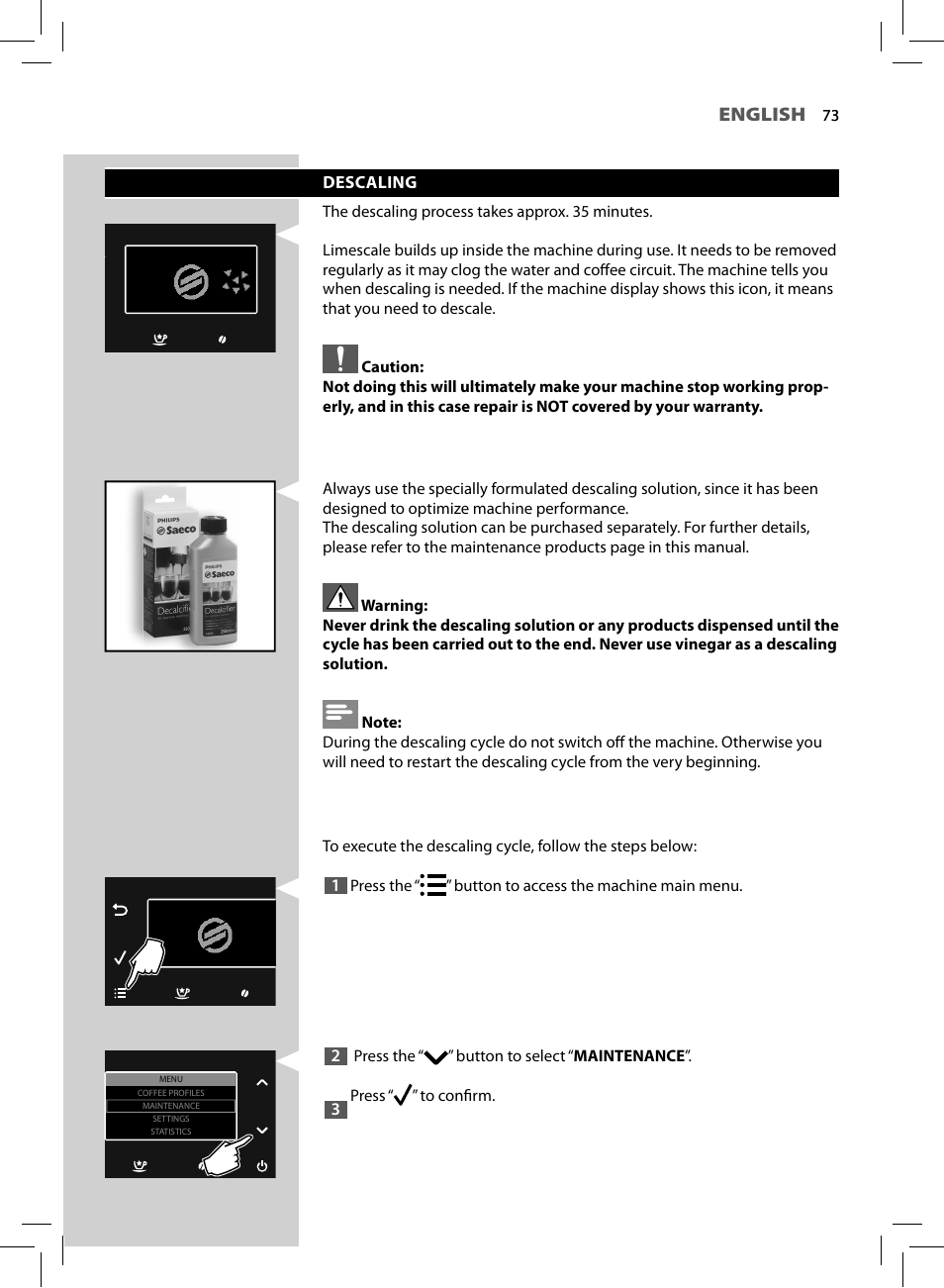 English | Philips HD8964-47 User Manual | Page 75 / 92